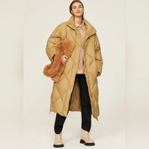 Stand Studio Anissa Coat In Tan Size 34